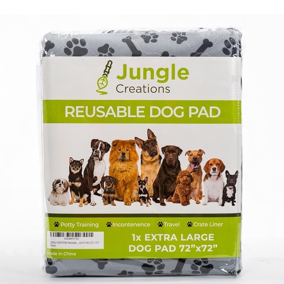 Gray Paw Print 🐾 Reusable Dog Pad. 72x72. Brand New In Box - Picture 1 of 3
